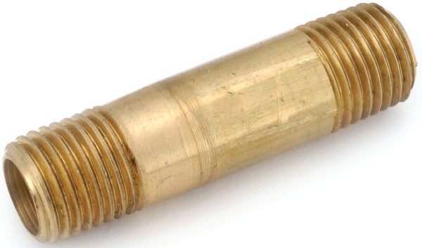 Anderson Metals 736113-0448 Low Lead Nipple, 1/4-Inch by 3-Inch, Brass
