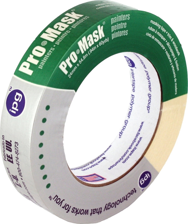 IPG 5202-1 ProMask, 1-Day Painter's Tape, 0.94" x 60 yd, Tan (Single Roll)