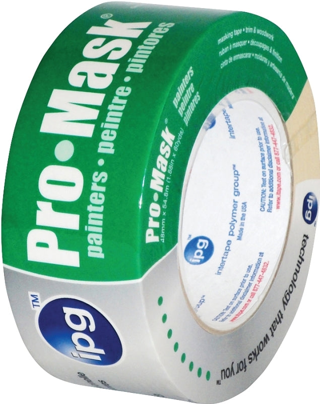 IPG ProMask Painters, 1-Day Painter's Tape, 1.41" x 60 yd, Tan, (Single Roll)