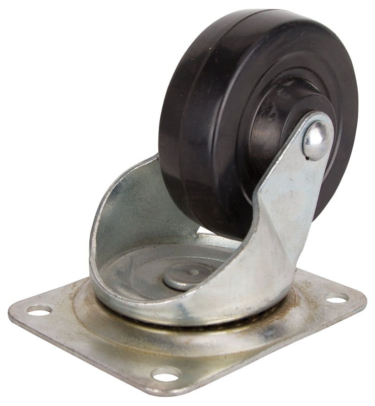 MINTCRAFT JC-H08 ProSource Heavy Duty Swivel Caster, 4 in Dia X 2.55 in W, 255 Lb, Rubber