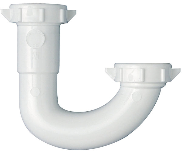 Plumb Pak PP20946 J-Bend, 1-1/4 in, Plastic, 1-1/4" x 1-1/4", White