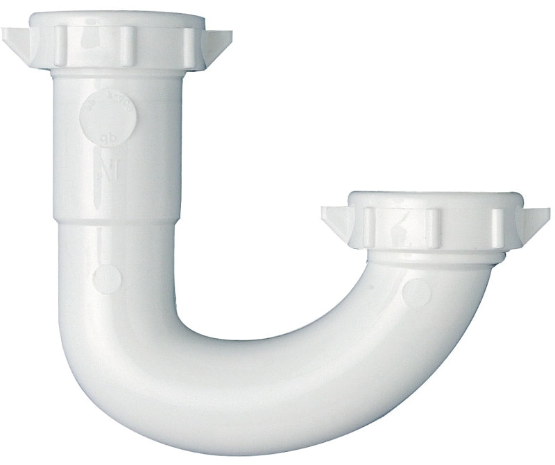 Plumb Pak PP20946 J-Bend, 1-1/4 in, Plastic, 1-1/4" x 1-1/4", White