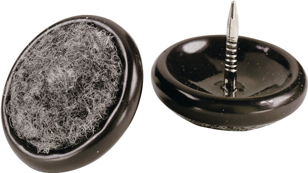 Shepherd Hardware 9155 1-1/4-Inch Nail On Furniture Glides with Carpet Base, 4-Pack