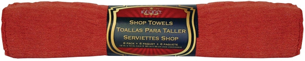 35/PACK SM ARNOLD 85-763 RED WOVEN SHOP TOWELS 6PK