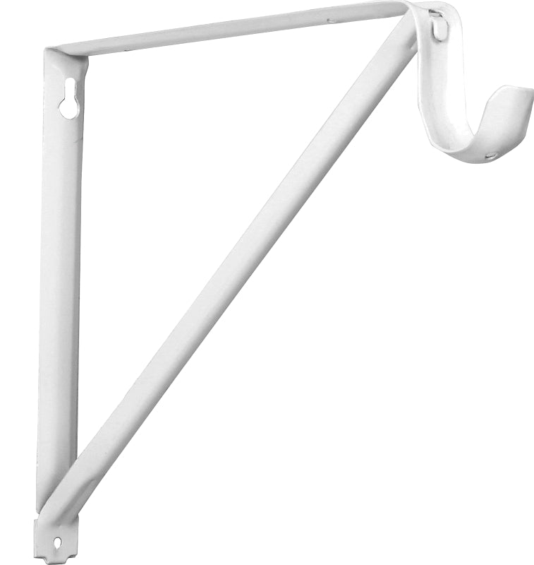 Closet Pro RP-0044-BWT Light Duty 11 in. Shelf And Rod Bracket, White