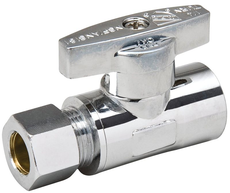 B&K Industries Stop Valve Straight 1/2swt X 3/8od Pushfit 191-432HC