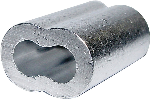 Campbell 7670844 Cable Ferrule, 3/16 in Dia Cable, Aluminum 7670744/7670844