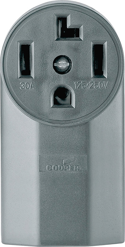 COOPER WIRING DEVICES, WD1225, SINGLE SURFACE 30A 125/250V 3P4W BK
