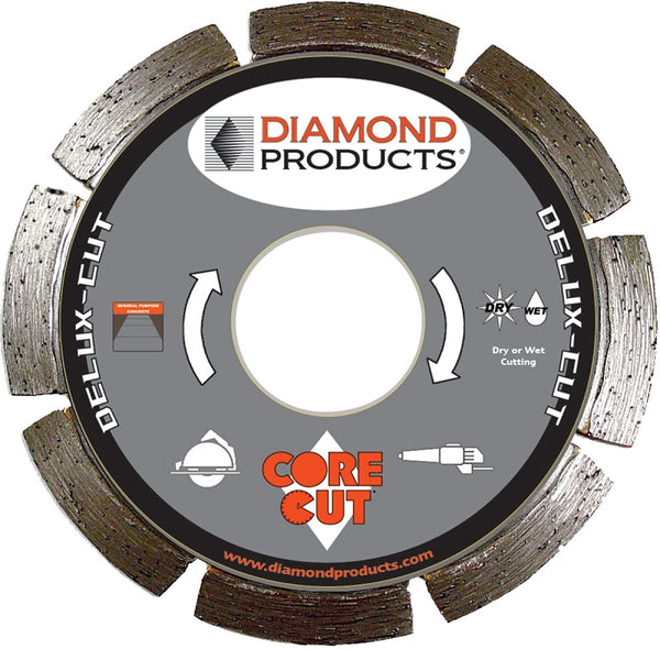 Diamond Products Core Cut 22783 6-Inch by 0.080 by 7/8-Inch Delux Cut Small Diameter Segmented Blade