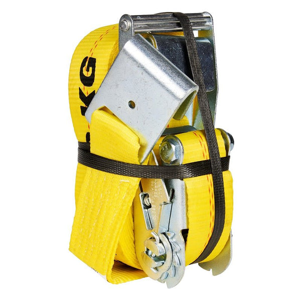 Keeper 04627 2 x 30' Ratchet Tie-Down, Flat Hks., 3,333 lbs. WLL (10,000 lbs. brk strngth)