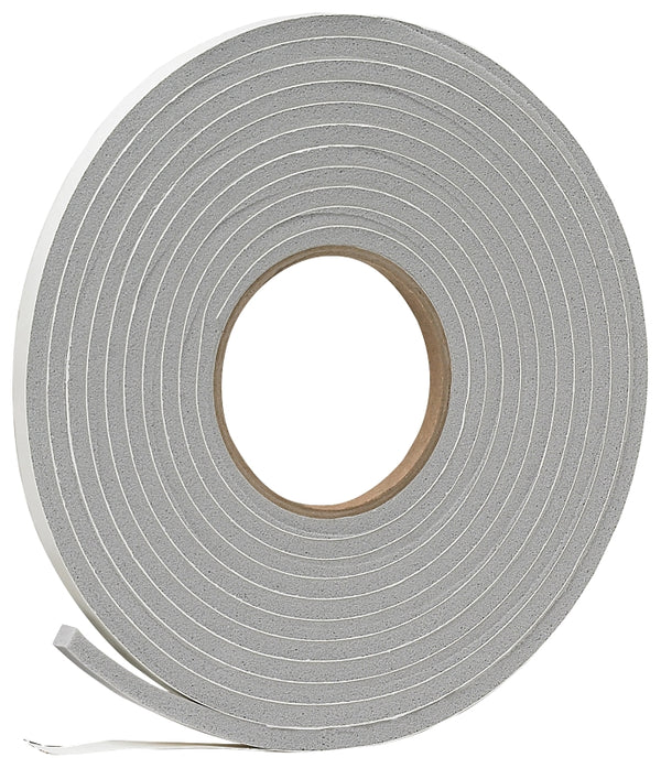 Frost King Vinyl Foam Tape - Closed Cell - Moderate Compression, 3/8" W, 1/4" Thick, 17' L, Grey V444H