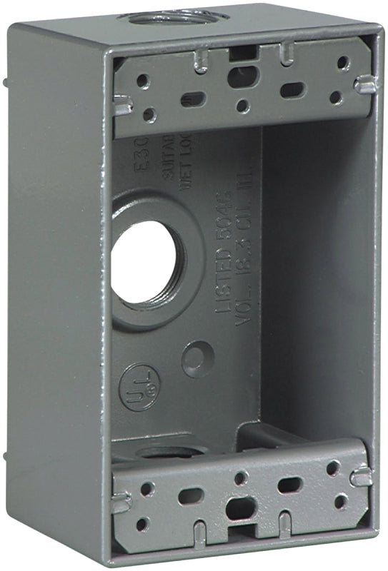 Cooper Wiring Devices 1/2 1g Alum Wthrprf Outlet Box 1113-SP