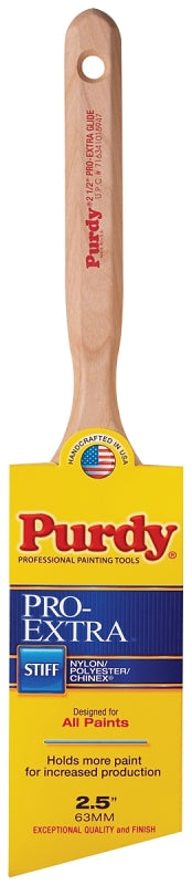 2-1/2" Purdy 144152725 Pro-Extra Glide Angled Sash Paint Brush, Tynex Chinex & Orel Pack of 1