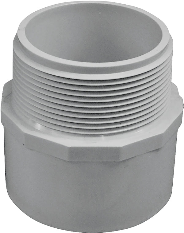 Ipex GENOVA 300 Series 30440 Pipe Adapter 4 in Slip 4 in MIP White 436040BC