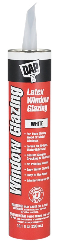 DAP 7079812108 Ltx Window Glazing-12049 Raw Building Material, 10.1 oz, White