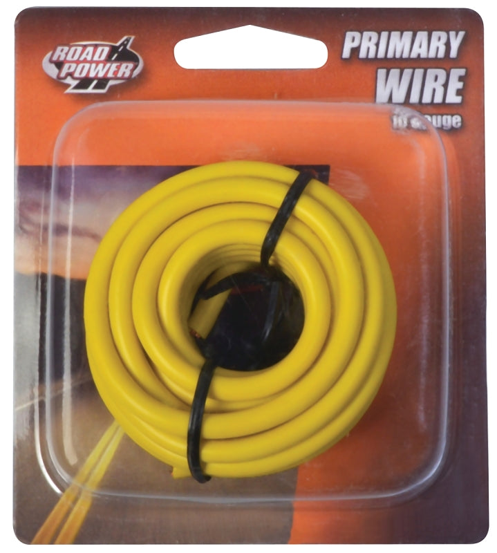 Road Power 55672233 10-Gauge 7-Foot Automotive Copper Wire, Yellow,