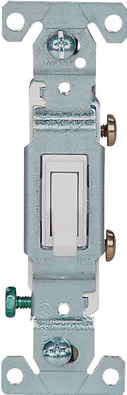 Cooper Wiring Devices Switch Toogle Qt 1p Grd White Pack of 10 1301-7W/10