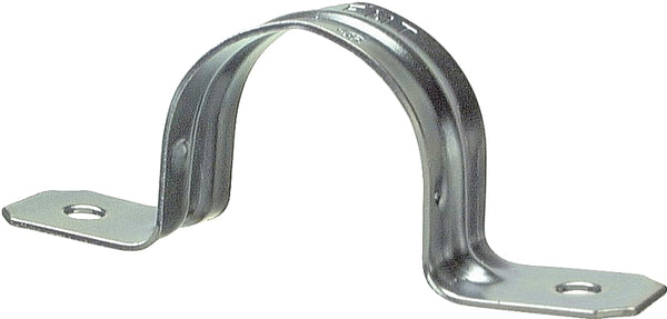 Halex, 3/4 in. Electrical Metallic Tube (EMT) 2-Hole Straps , 96162, 4 per pack,Silver