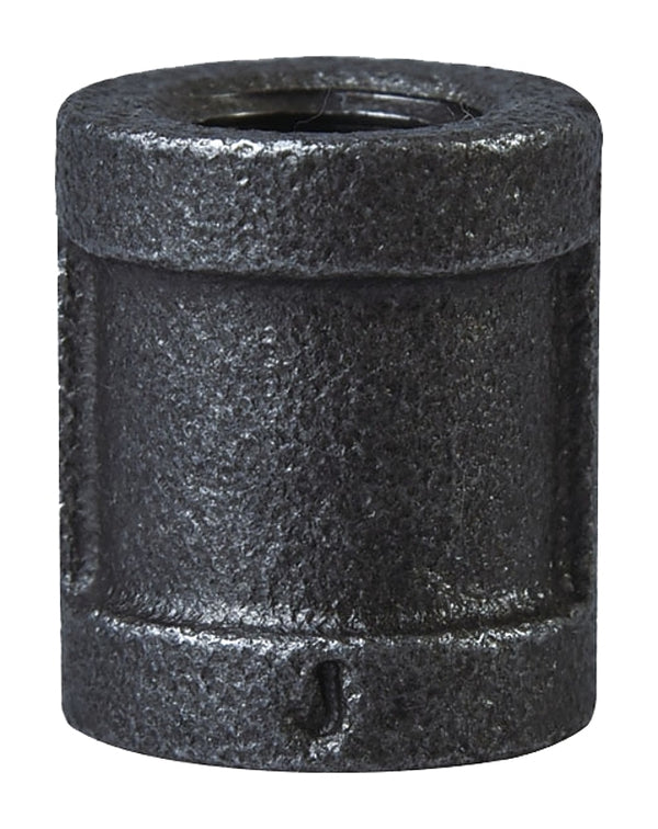 Worldwide Sourcing B220 8 Malleable Coupling Pipe, 1/4", Black