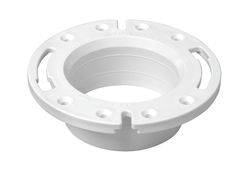 Oatey 43587 Spigot Fit Closet Flange, 4 in, PVC, 4-Inch