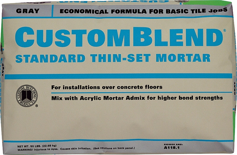 Custom Building Products CBTSG50 50 Lb Gray Custom Blend Thin-Set Mortar