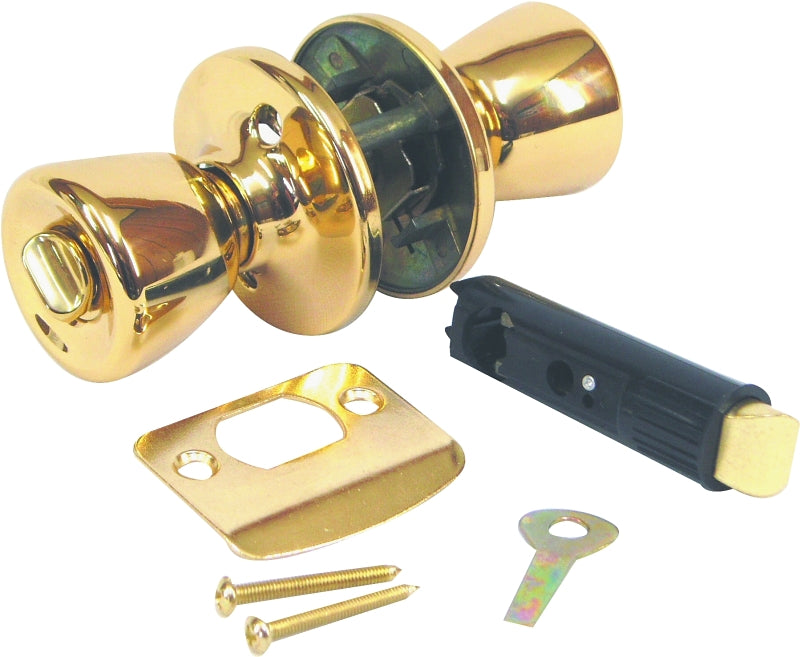 U.S. Hardware Privacy Set 2-3/8" Bkst Brass