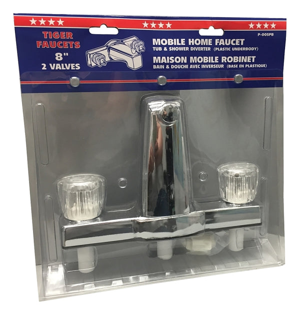 UNITED STATES HDW P005PB P-005Pb 8" Center Bath Tub Faucet, Color