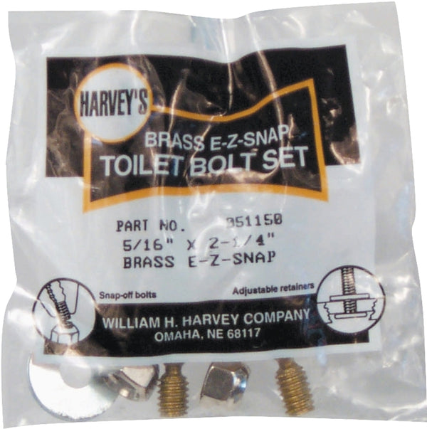Harvey's 5/16X2-1/4 Toilet Bolt Set 051150