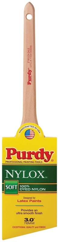 3" Purdy 144080230 Nylox Dale Angled Sash Paint Brush, Tynex Nylon