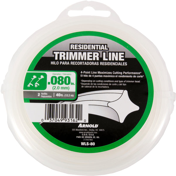 Arnold Trimline .08-Inch x 40-Foot Residential Grade Trimmer Line WLS-80