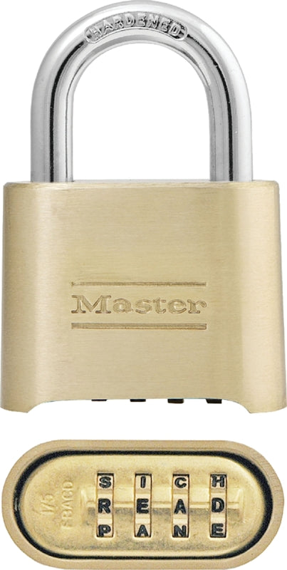 Master Lock Padlock, Set Your Own Letter Combination Lock, 2 in. Wide, 175DWD, 1- inch, Tan