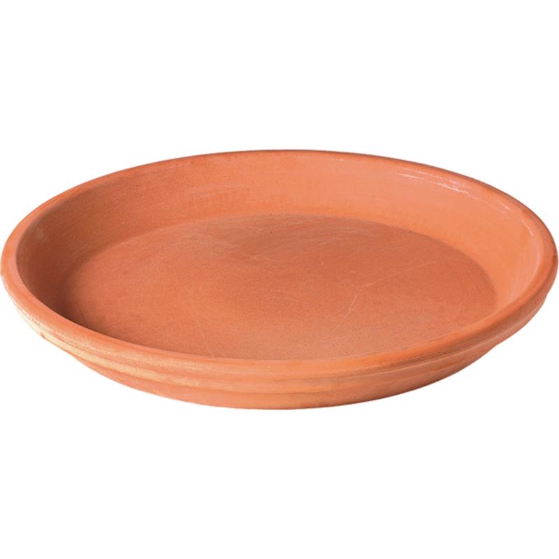 Deroma 256510 5.9 x 1 in. Terra Cotta Clay Saucer44; White - Pack of 24