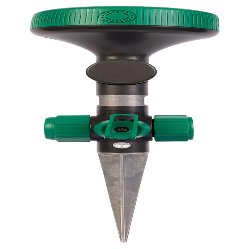 Gilmour 813463-1003 Pivoting Multi-Pattern Sprinkler Spike with On/Off Switch, Spruce