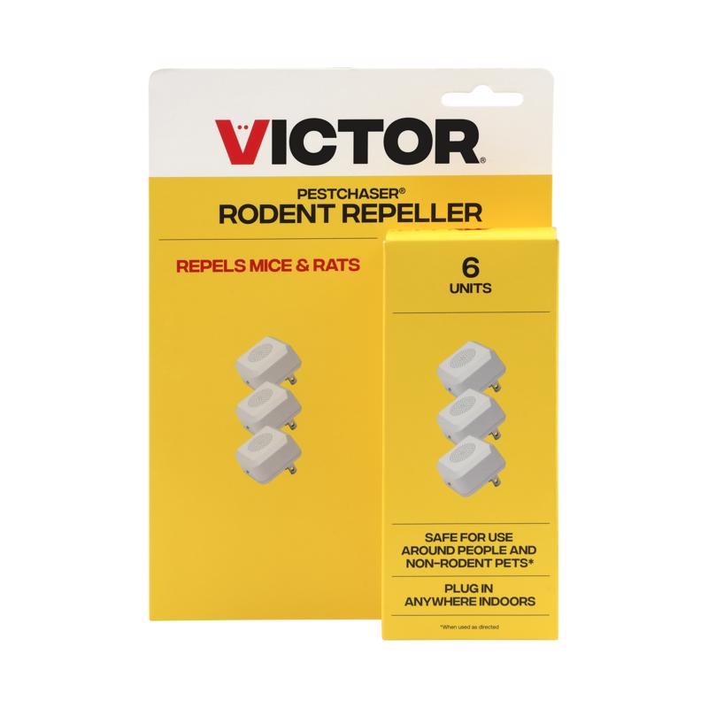 Victor M756K PestChaser Rodent Repellent with Nightlight - Rodent Repellent Indoor Ultrasonic - Rodent Repeller - Mouse Deterrent Plug in - Mouse Plug in Repellent for House - 6 Count (Pack of 1)