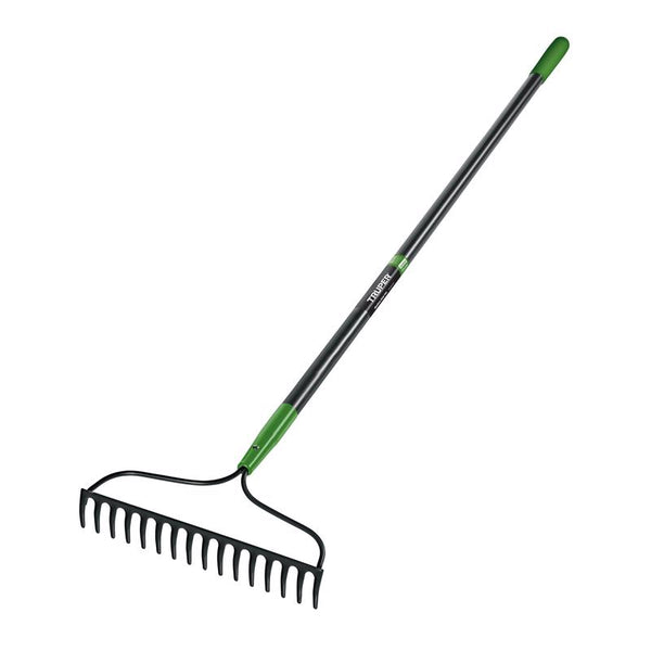 Truper 32404 Tru Tough Welded Bow Rake, 16-Teeth, Fiberglass Handle R-16AM-FV