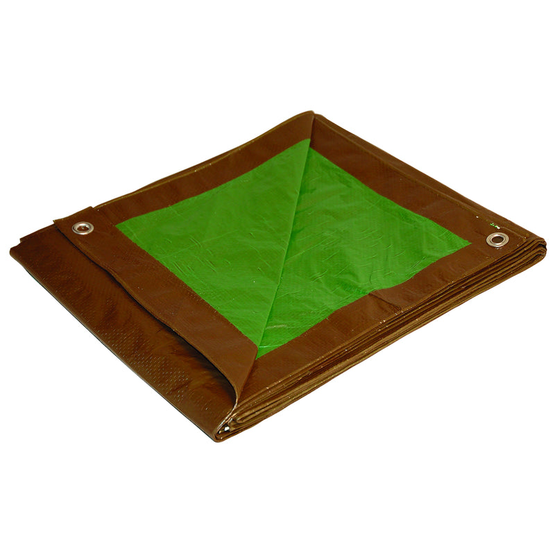 Dry Top 11624 Medium Duty Tarp, 16x24 Feet, Brown/Green