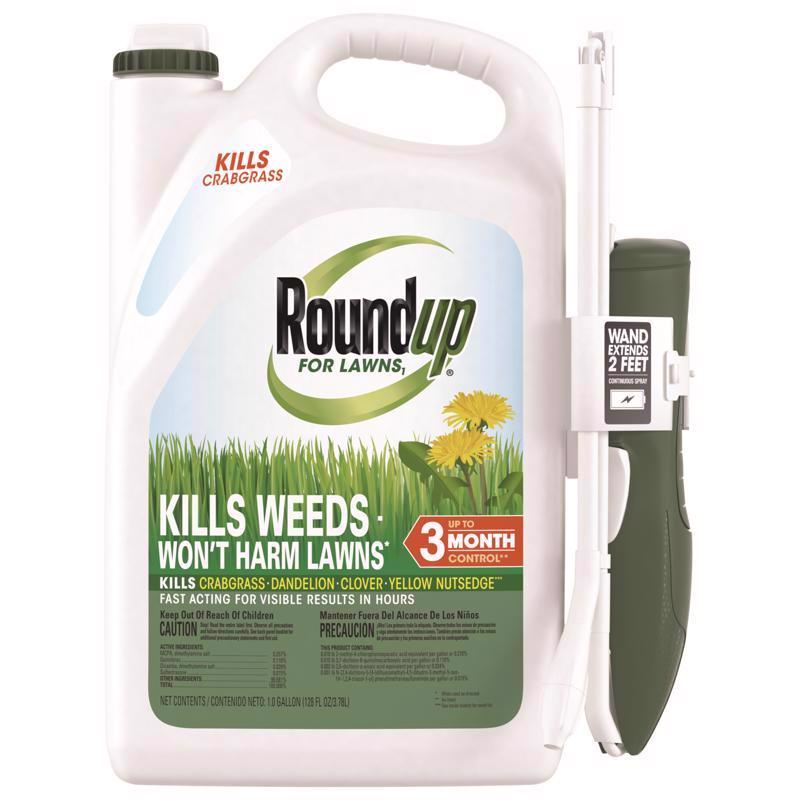 Roundup for Lawns₁ Ready-to-Use with Extended Wand, Tough Weed Killer for Use on Northern Grasses, 1 gal.