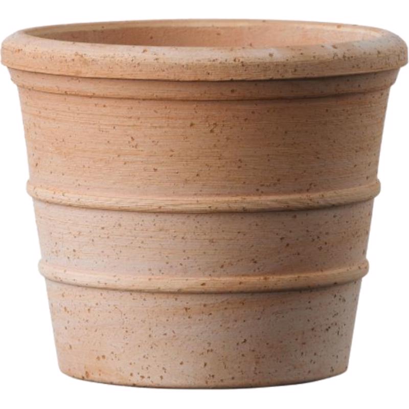 Marshall Pottery 7009013 3.7 in. x 4.3 in. Dia. Deroma Clay Siena Cachepot, Terracotta
