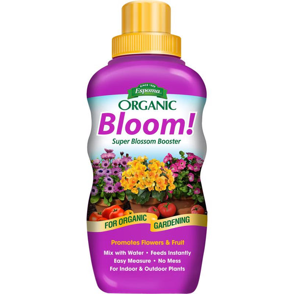 Espoma Organic Bloom! 16-Ounce Concentrated Plant Food - Plant Fertilizer and Bloom Booster for All Flowering Plants. Promotes Vigorous Growth and Blooming - Pack of 3 BL16