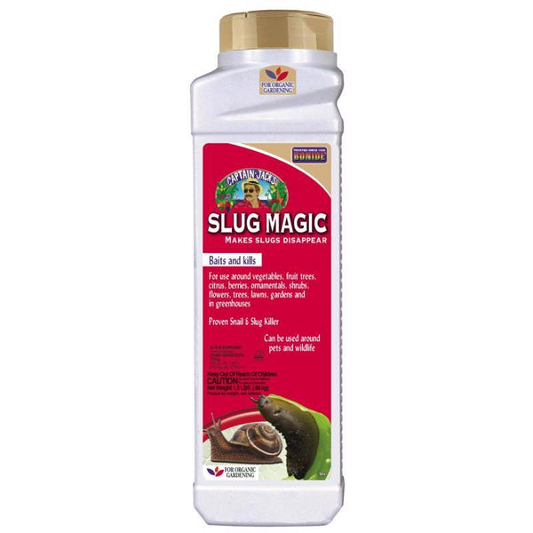 Bonide Captain Jack's Slug Magic Granules, 24 oz Snail & Slug Killer, For Organic Gardening, Pet Safe Formula 904