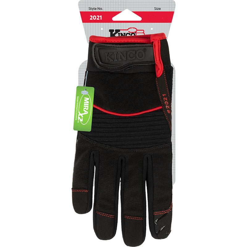 Kinco 2021-M Men's Unlined Handler Gloves, Mirax2 Synthetic Leather Palm, Medium, Black