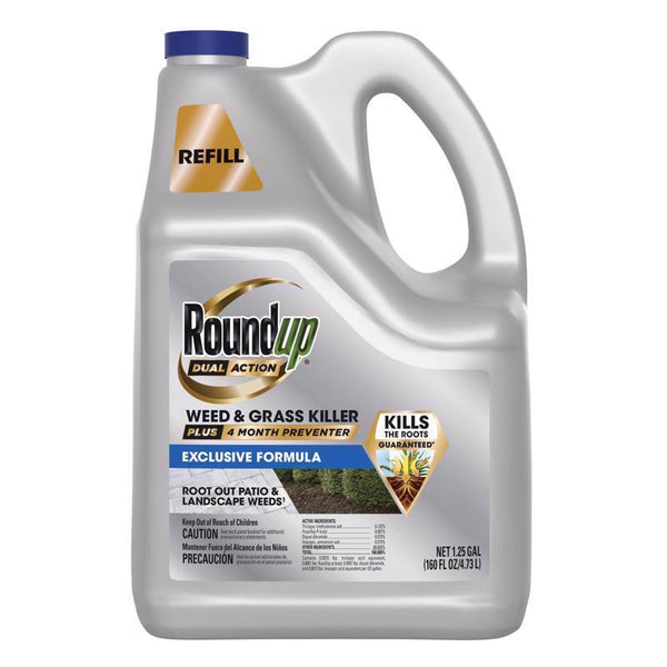 Roundup Dual Action Weed & Grass Killer Plus 4 Month Preventer Refill, 1.25 gal. 5377704