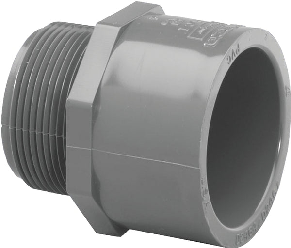 Lasco 036424 836015BC Pipe Adapter, 1-1/2 in, Slip x MIP, PVC, SCH 80 Schedule