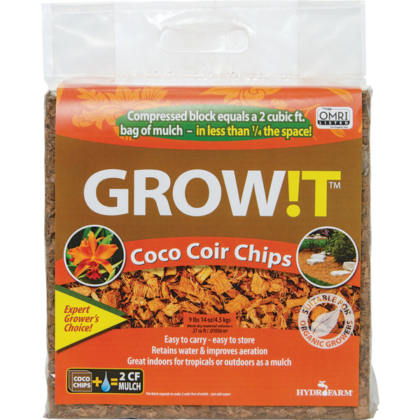 GROW!T Organic Coco Coir Planting Chips, Block JSCC2