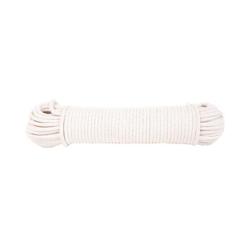 Koch Industries 5600824 Hank Cotton Polypropylene Solid Braided Sash Cord, 1/4-Inch by 50-Feet, Natural