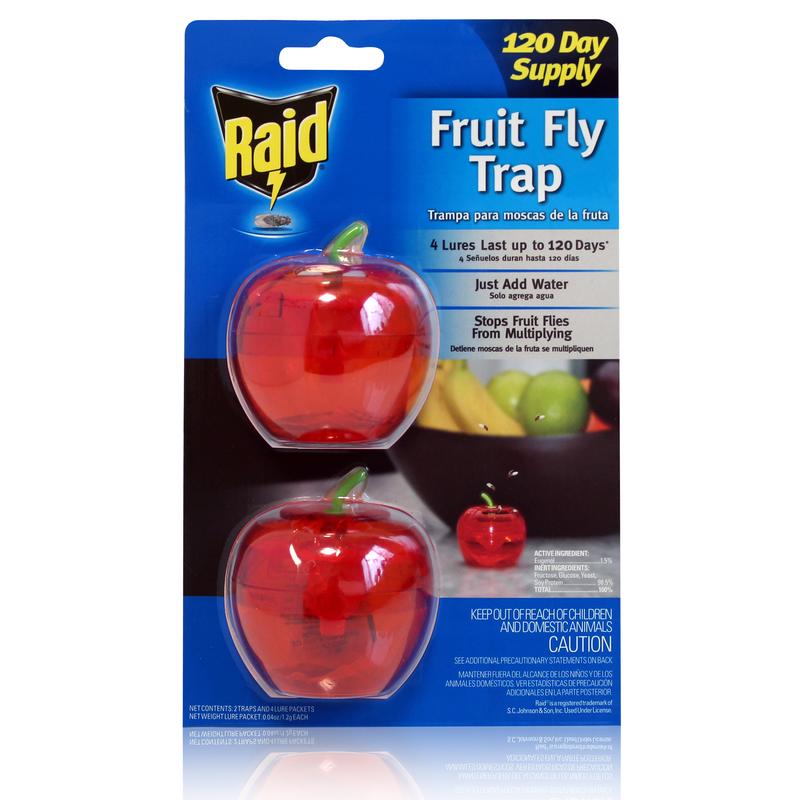 Raid Fruit Fly Trap Bundle Fruit Fly Traps for Kitchen, Fly Trap Indoor Use, Fly Traps, Fly Killer, Fly Catcher for Food Prep Areas, Gnat Trap Indoor Use (12 Traps Total)