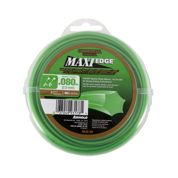 Arnold Maxi-Edge .08-Inch x 40-Foot Residential Grade String Trimmer Line WLM-80