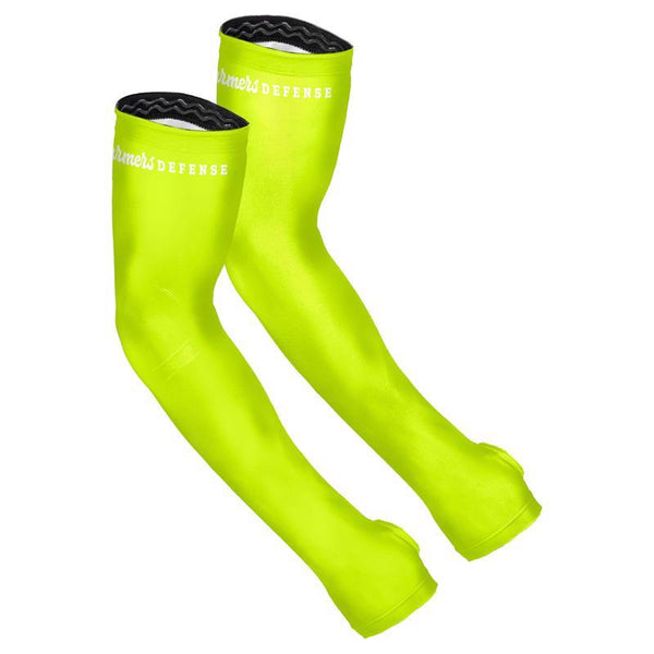 Farmers Defense L/XL Polyester/Spandex High-Vis Yellow Protection Sleeves Slv-Hvy-Lxl