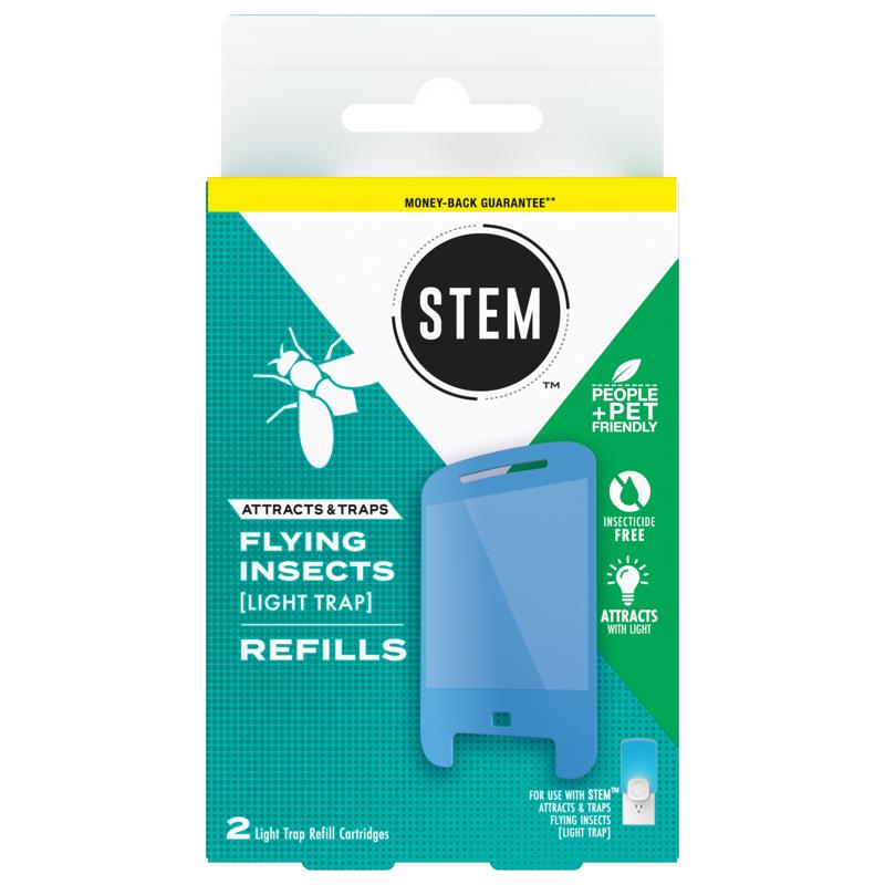 STEM Light Trap Refill Cartridges, Indoor Fruit Fly Trap, Effective Insect Control for Home, Attracts and Traps Flying Insects, Compatible With STEM Light Trap, 2 Count