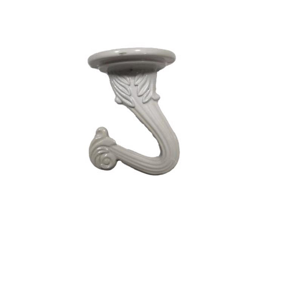 Living Accents White Zinc 1.5 in. H Sturdy Swag Hook 2 pk 58034